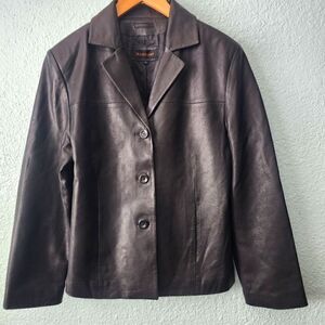 Marcel Kassini leather sport jacket blazer size XL